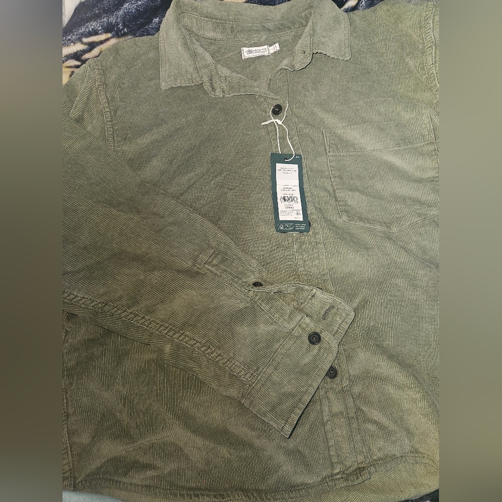 Alpine Design Olive Corduroy Shirt Jacket
